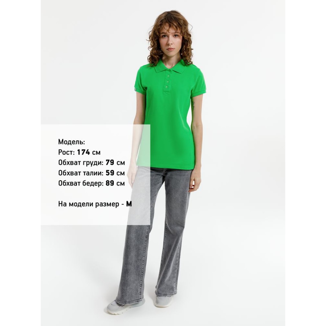 Рубашка поло женская Virma Premium Lady, зеленое яблоко, размер S