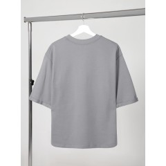 Футболка оверсайз унисекс Kosmos 2.0, светло-серая, размер XS/S