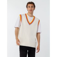 Жилет оверсайз унисекс Cornell в сумке, молочно-белый, размер S/M