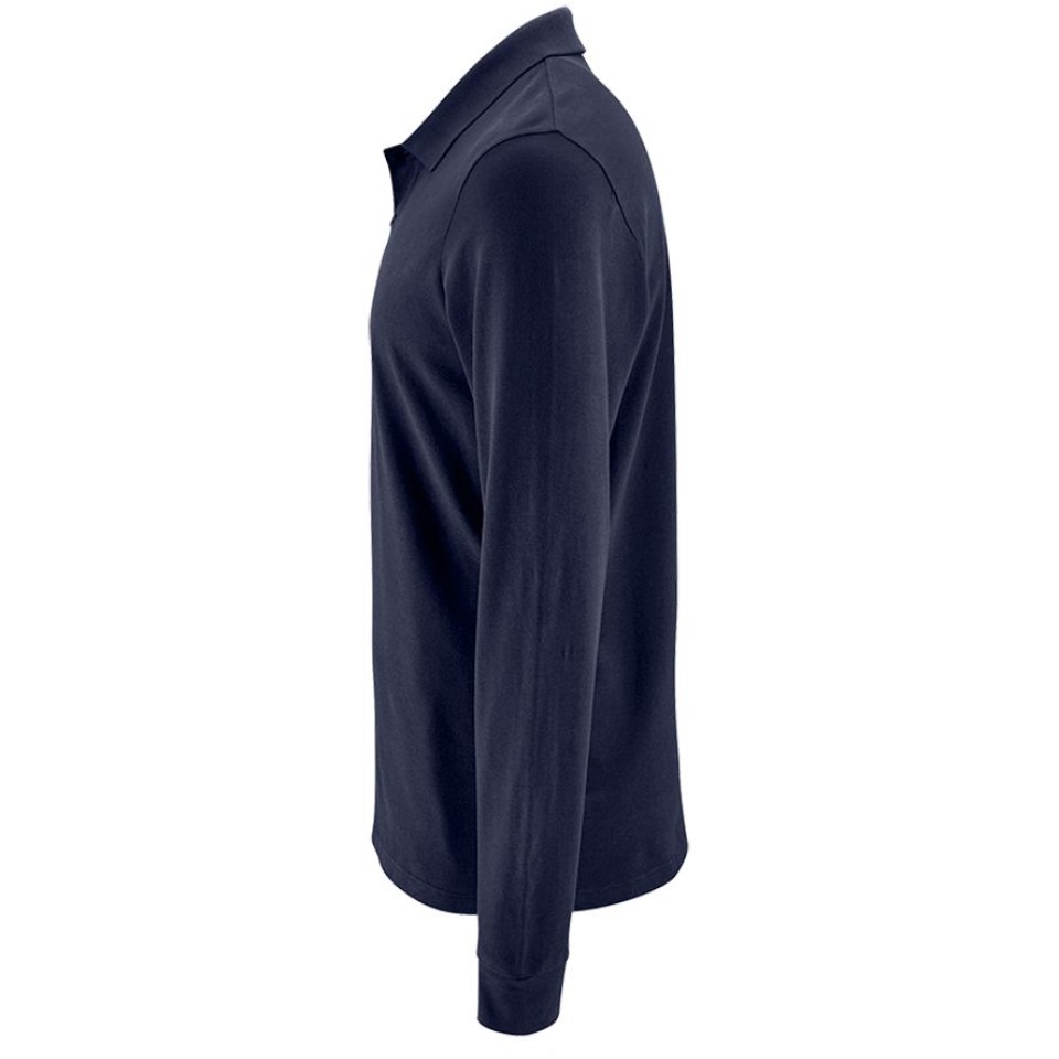 Рубашка поло мужская с длинным рукавом Perfect LSL Men темно-синяя, S