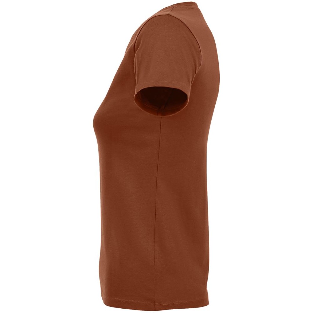 Футболка женская Regent Fit Women, коричневая (терракотовая), L