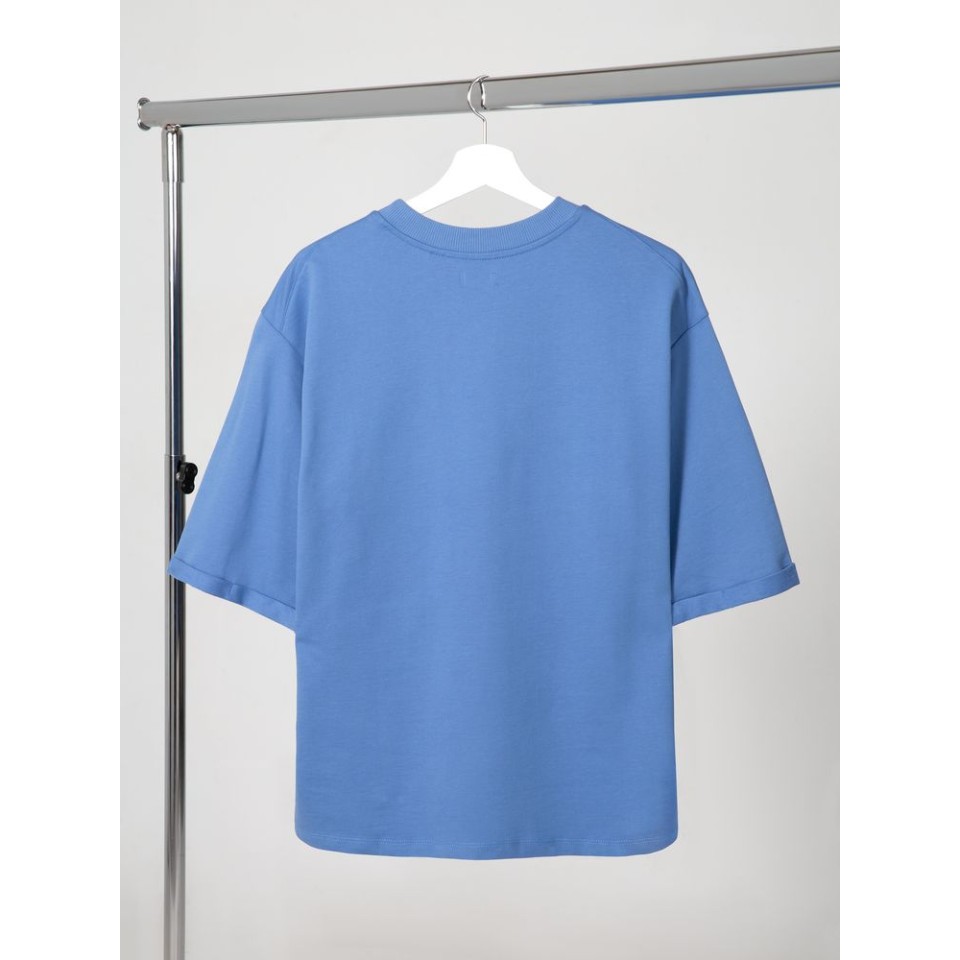 Футболка оверсайз унисекс Kosmos 2.0, синяя, размер XS/S