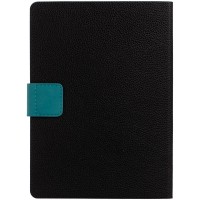 Ежедневник Boom, недатированный, черный с бирюзовым