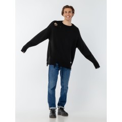 Джемпер оверсайз унисекс Grunge, черный, размер S/M