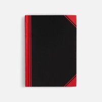 Блокнот Accenti Mini, черный с красным