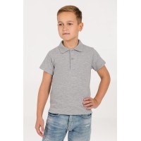 Рубашка поло детская Virma Kids серый меланж, 6 лет