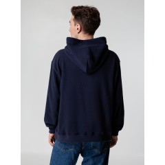 Худи флисовое унисекс Manakin, темно-синее, размер XS/S