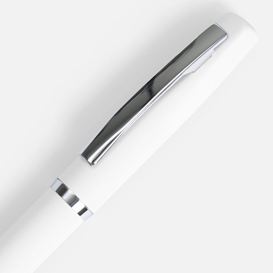 Ручка шариковая Bolt Soft Touch, белая