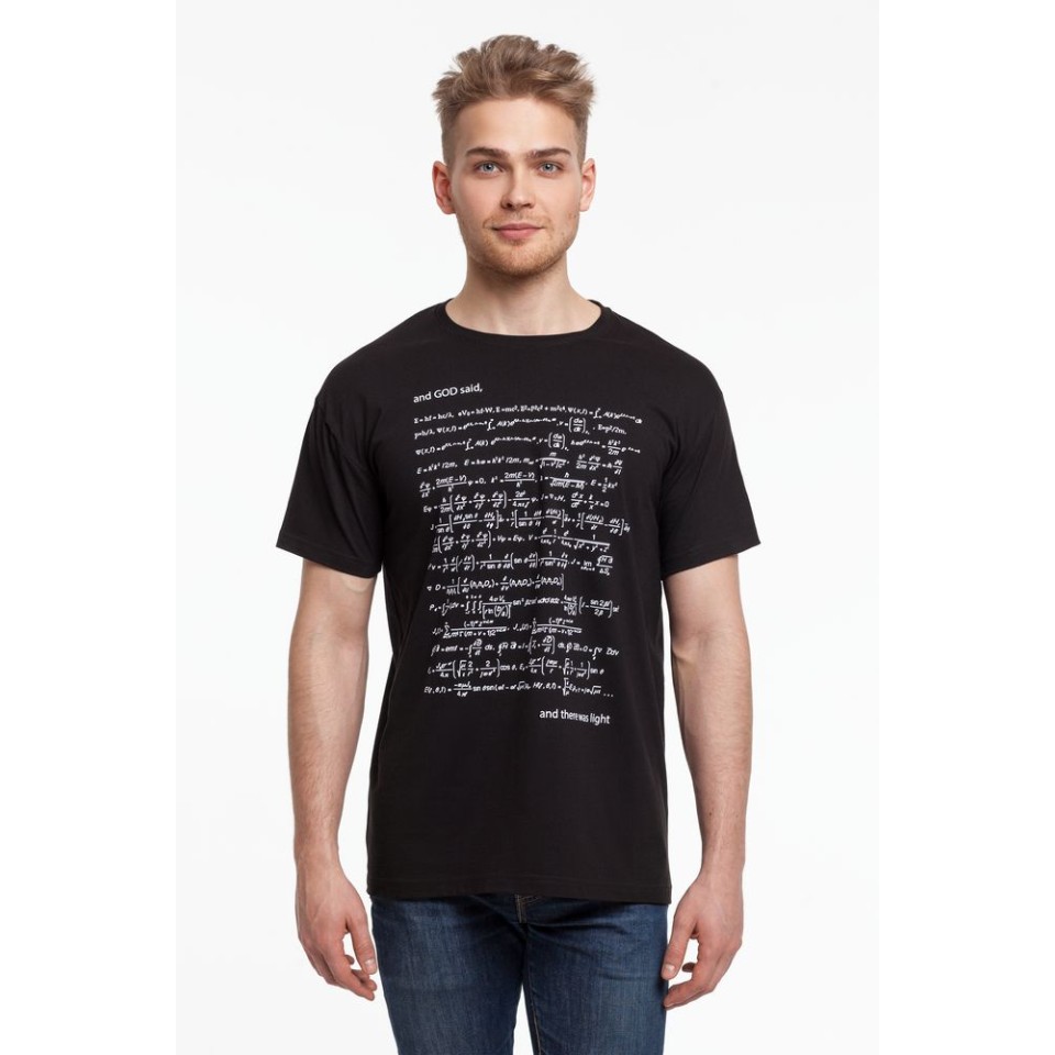 Футболка мужская «Да будет свет», со светящимся принтом, S