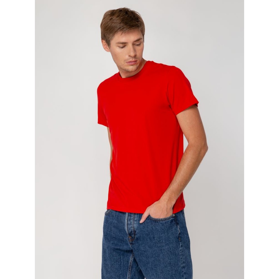 Футболка мужская T-bolka Stretch, красная, S