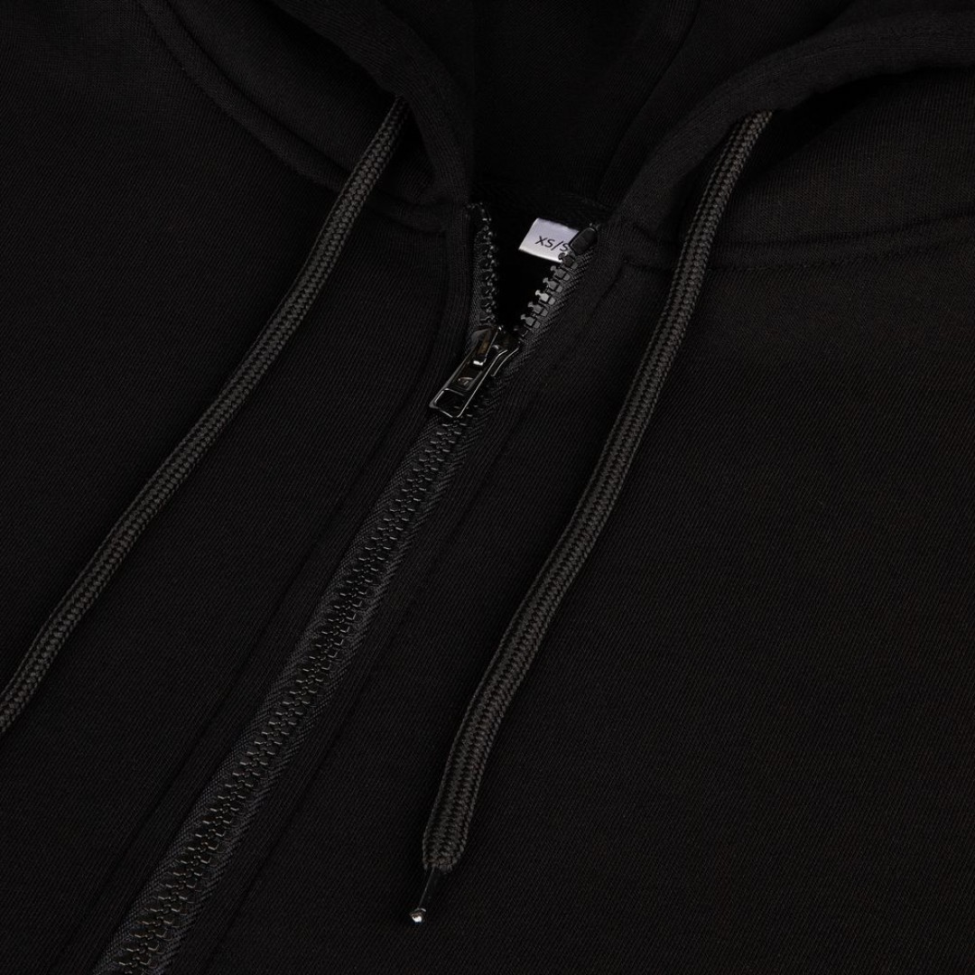 Толстовка унисекс оверсайз Zippy, черная, размер XL/XXL
