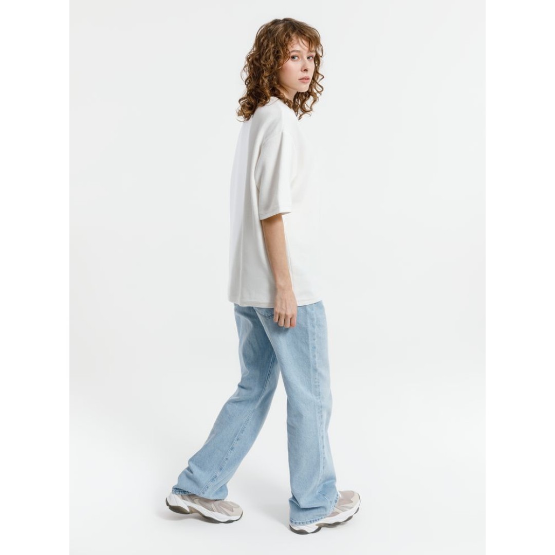 Джемпер с коротким рукавом Siluetti Volumica, молочно-белый, размер XS/S