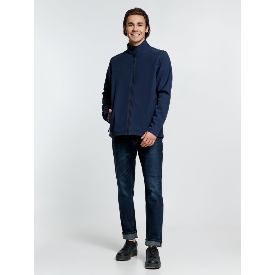 Куртка софтшелл мужская Race Men темно-синяя, XXL