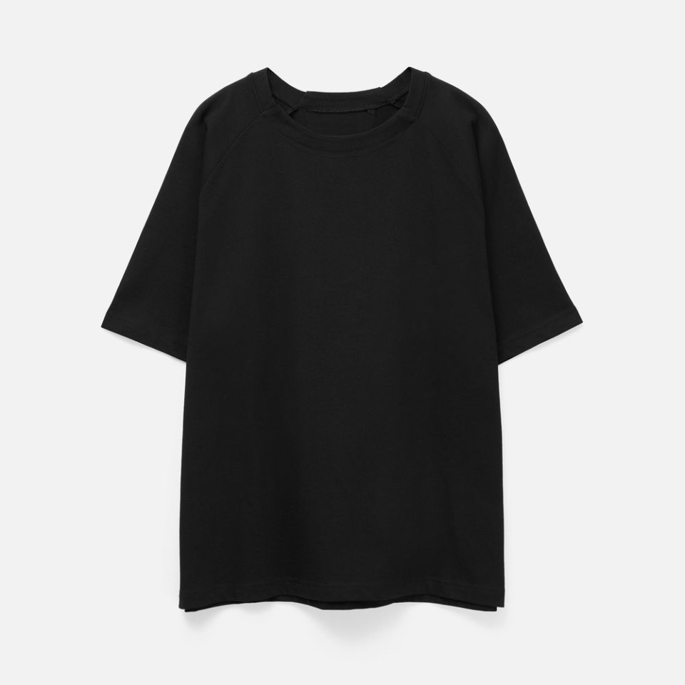 Футболка оверсайз унисекс Avenu, черная, размер XS/S