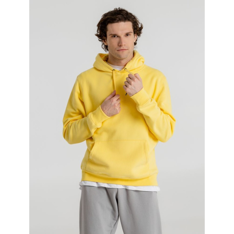 Толстовка с капюшоном унисекс King, желтая