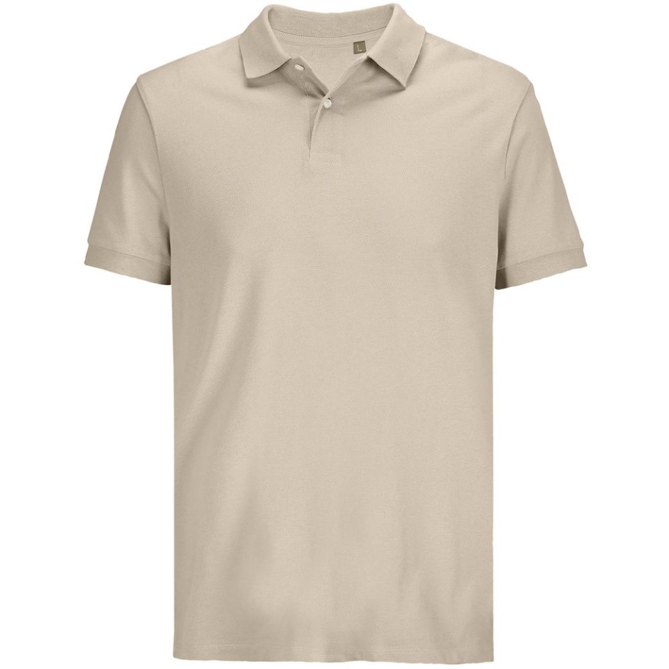 Рубашка поло унисекс Pacific, бежевая (льняная), размер L