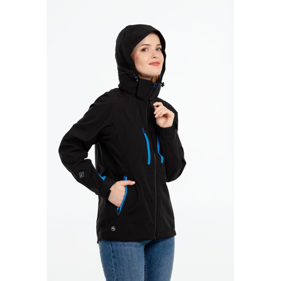 Куртка софтшелл женская Patrol черная с красным, XS