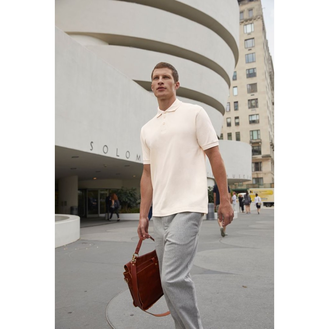 Рубашка поло Heavymill серый меланж, XXL