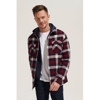 Куртка-рубашка оверсайз унисекс Noah, бордовая, размер M/L