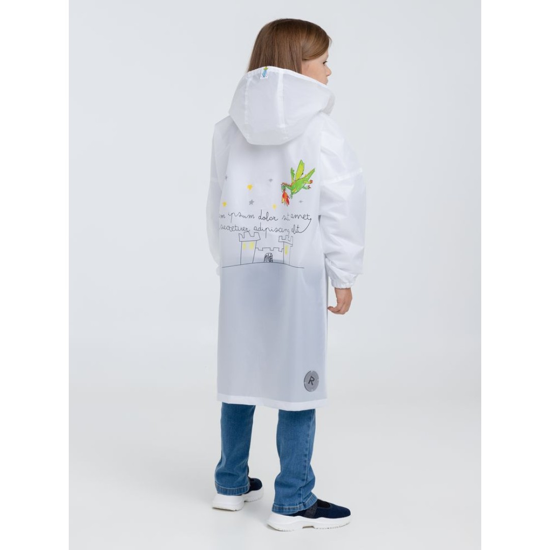 Дождевик детский Rainman Kids белый, 7-9 лет
