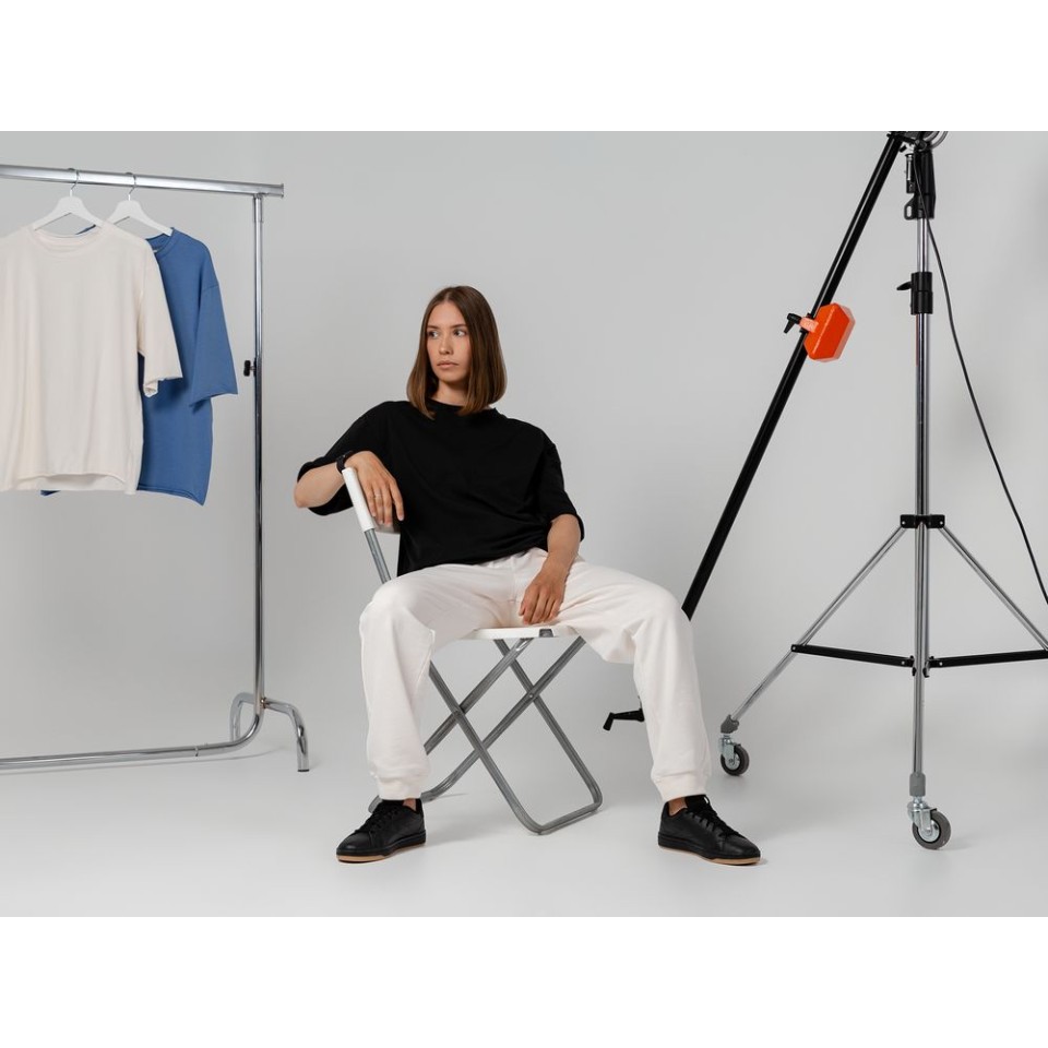 Футболка оверсайз Vozduh 2.0, черная, размер XS/S