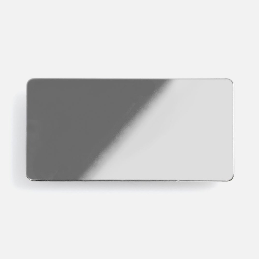 Значок Magnet Matto, серебристый глянцевый