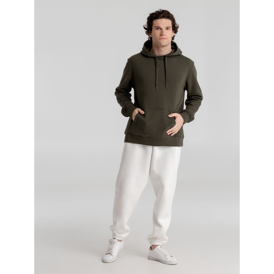 Толстовка с капюшоном унисекс King, хаки, L