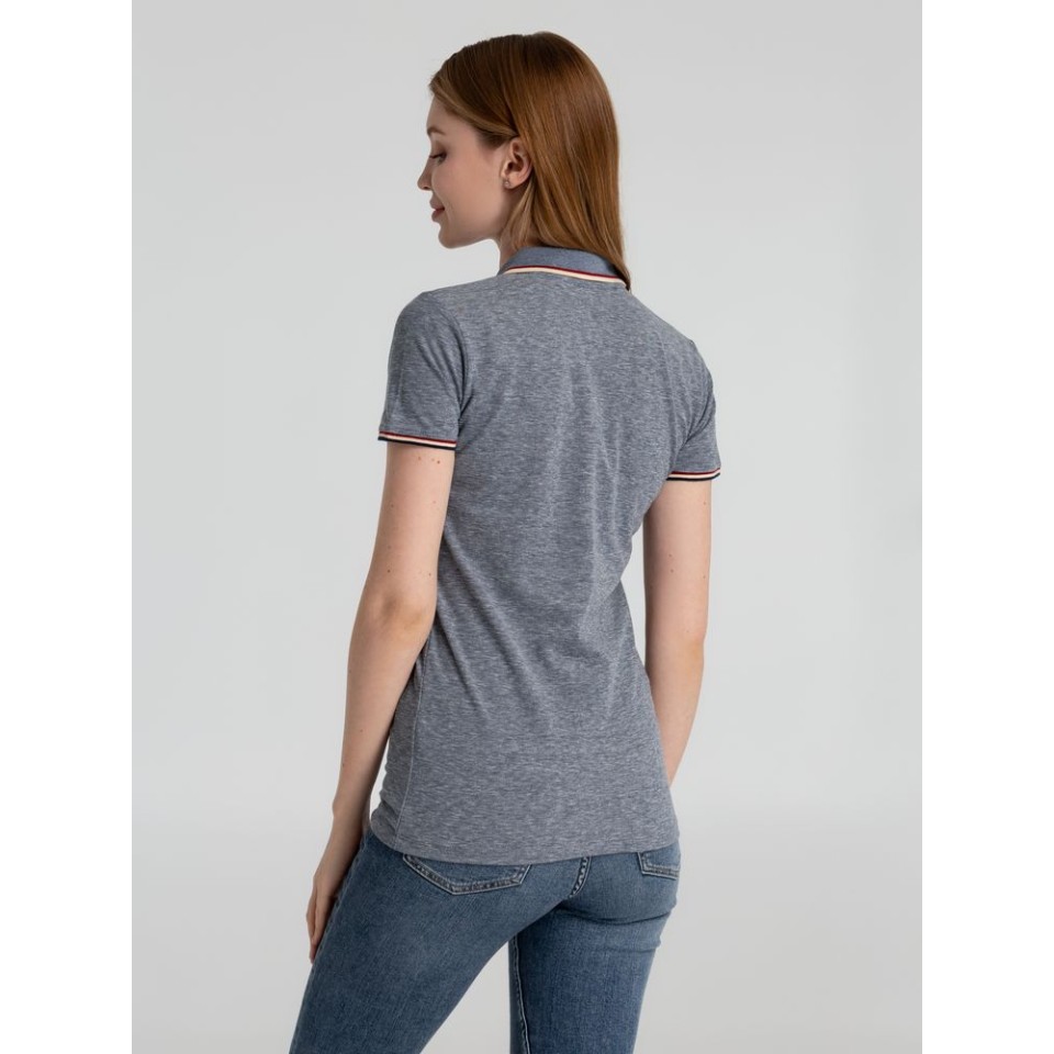 Рубашка поло женская Paname Women голубой меланж, S