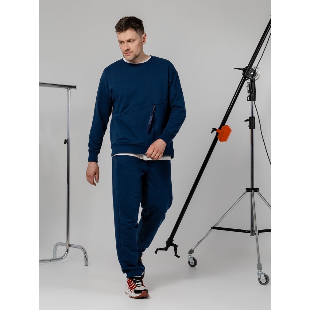 Свитшот унисекс Kosmos 2.0, темно-синий, размер M/L