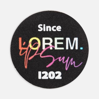 Наклейка тканевая Lunga Round, M, черная