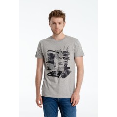 Футболка «Волка футболка», серый меланж, S