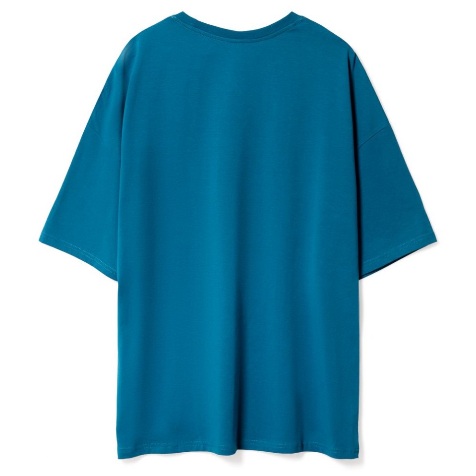 Футболка унисекс оверсайз Crosstown, бирюзовая (морская волна), размер XXL