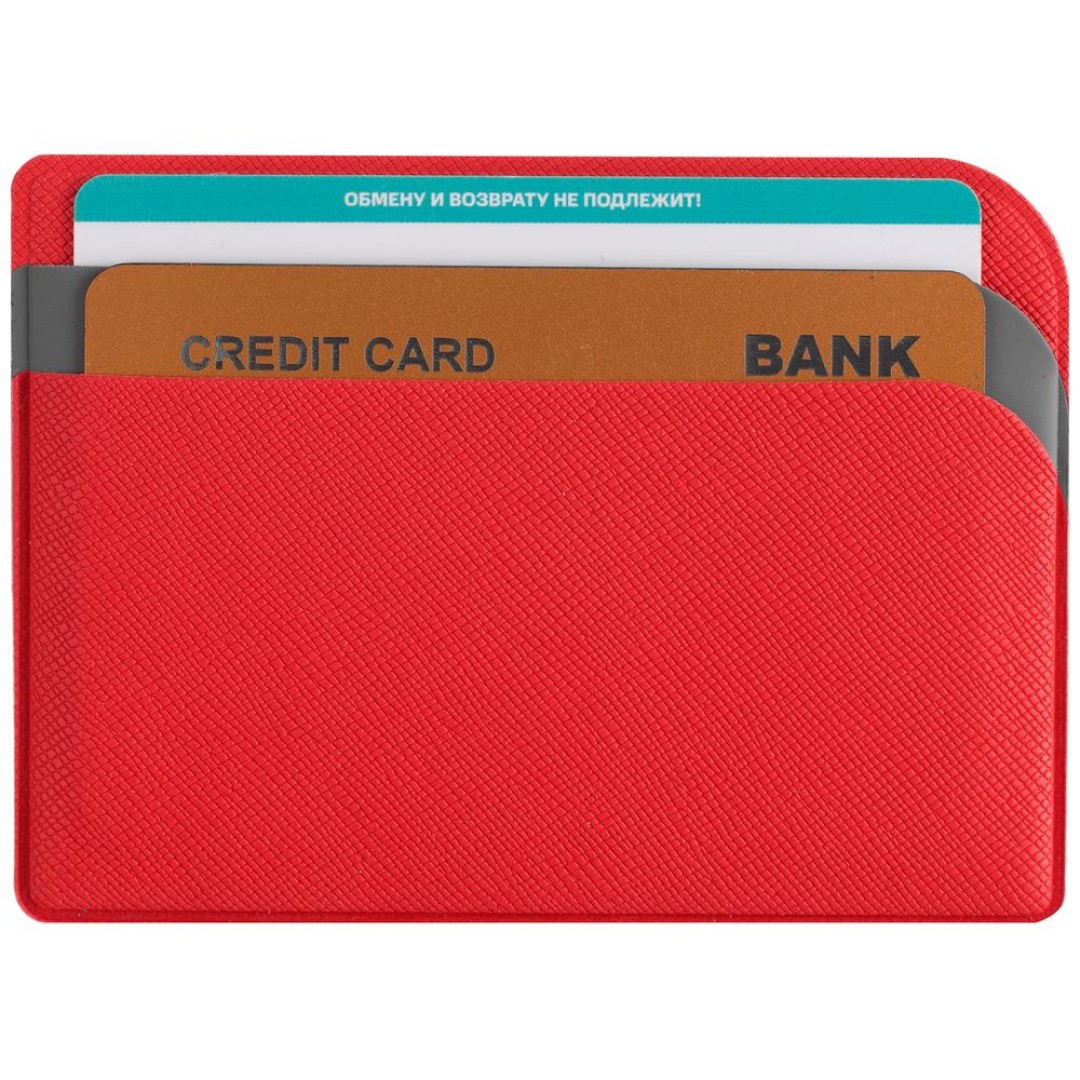 Чехол для карточек Dual, красный
