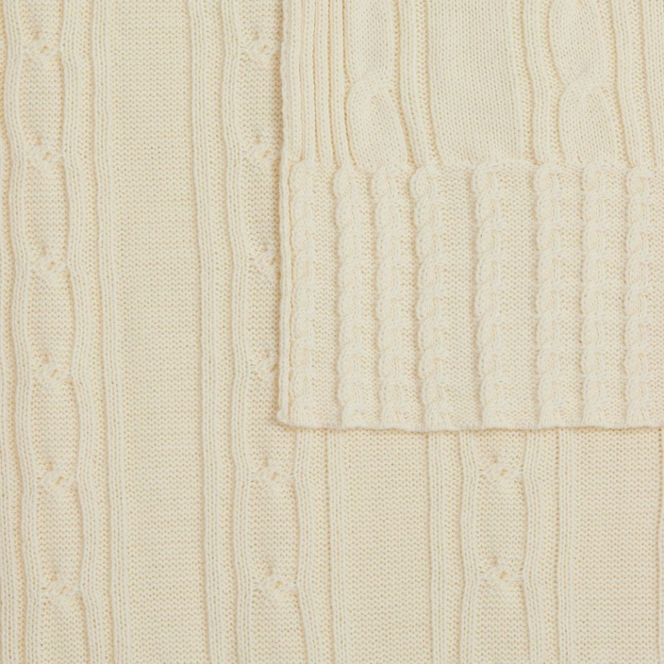 Плед Remitti, белый (молочный)