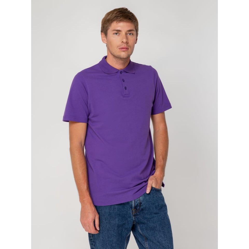 Рубашка поло мужская Virma light, фиолетовая, L