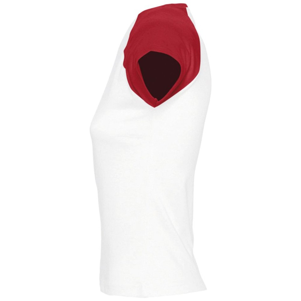 Футболка женская Milky 150 белая с красным , L