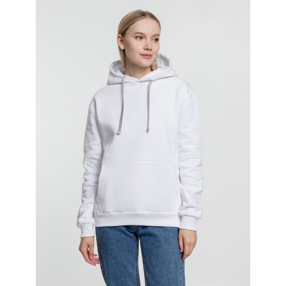 Толстовка с капюшоном Kirenga Heavy, белая (белоснежная), размер XS
