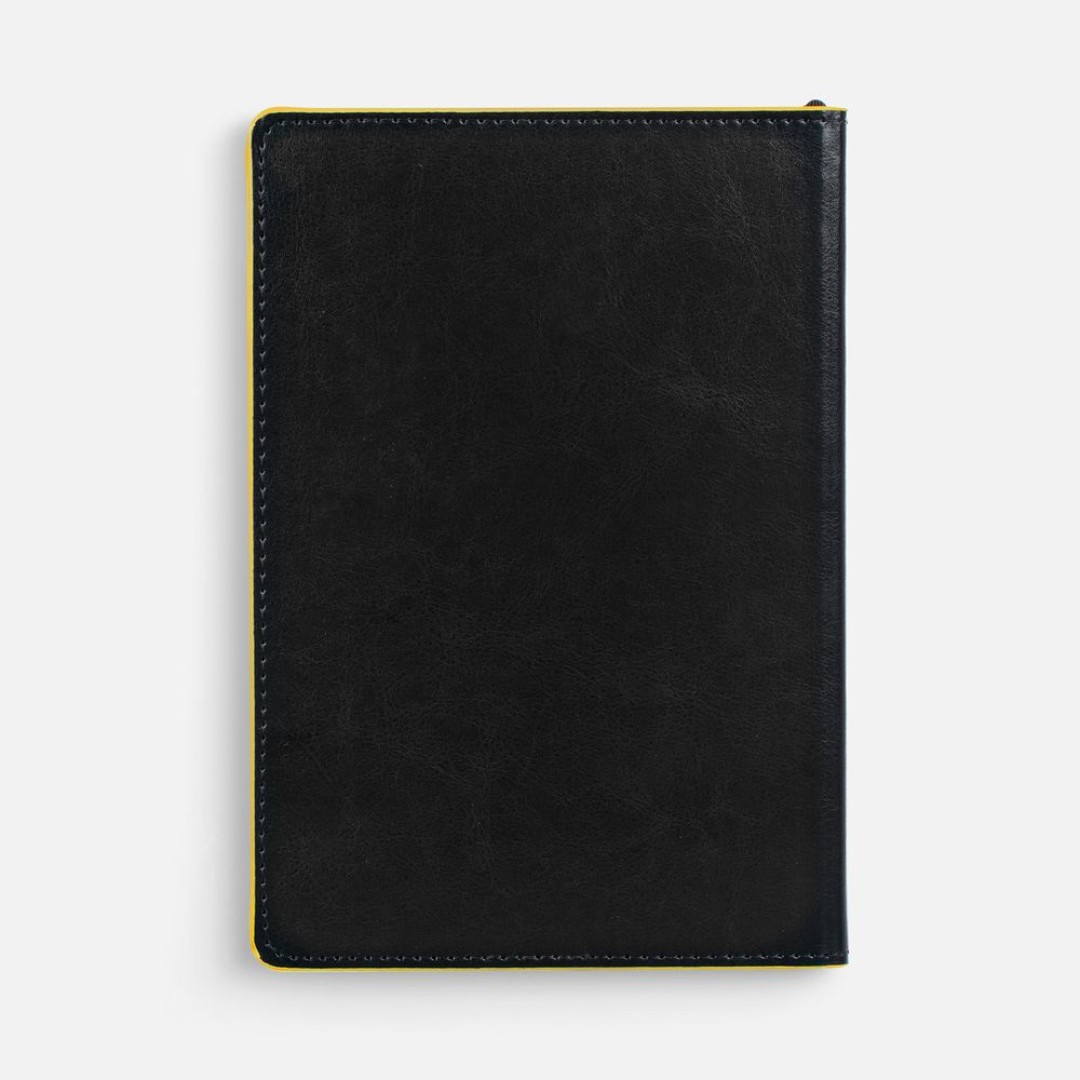 Ежедневник Alanis, недатированный, черный с желтым