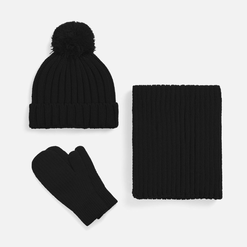 Варежки HappyGo, черные, размер L/XL