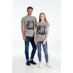 Футболка «Волка футболка», серый меланж, S