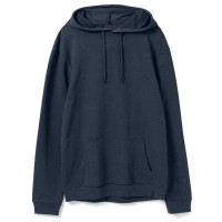 Толстовка с капюшоном унисекс Hoodie, синий меланж, S