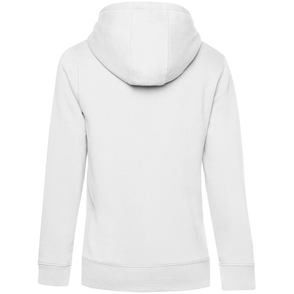 Толстовка на молнии с капюшоном женская Queen, белая, 3XL
