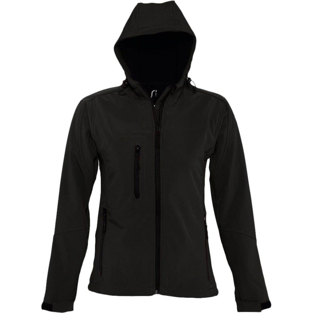 Куртка женская с капюшоном Replay Women 340 черная, XXL