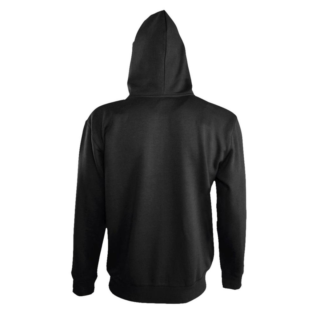 Толстовка мужская на молнии Soul men 290 с контрастным капюшоном черная, S