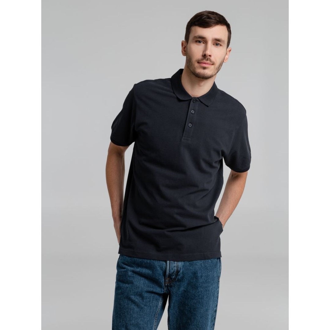 Рубашка поло мужская Neptune темно-синяя, S