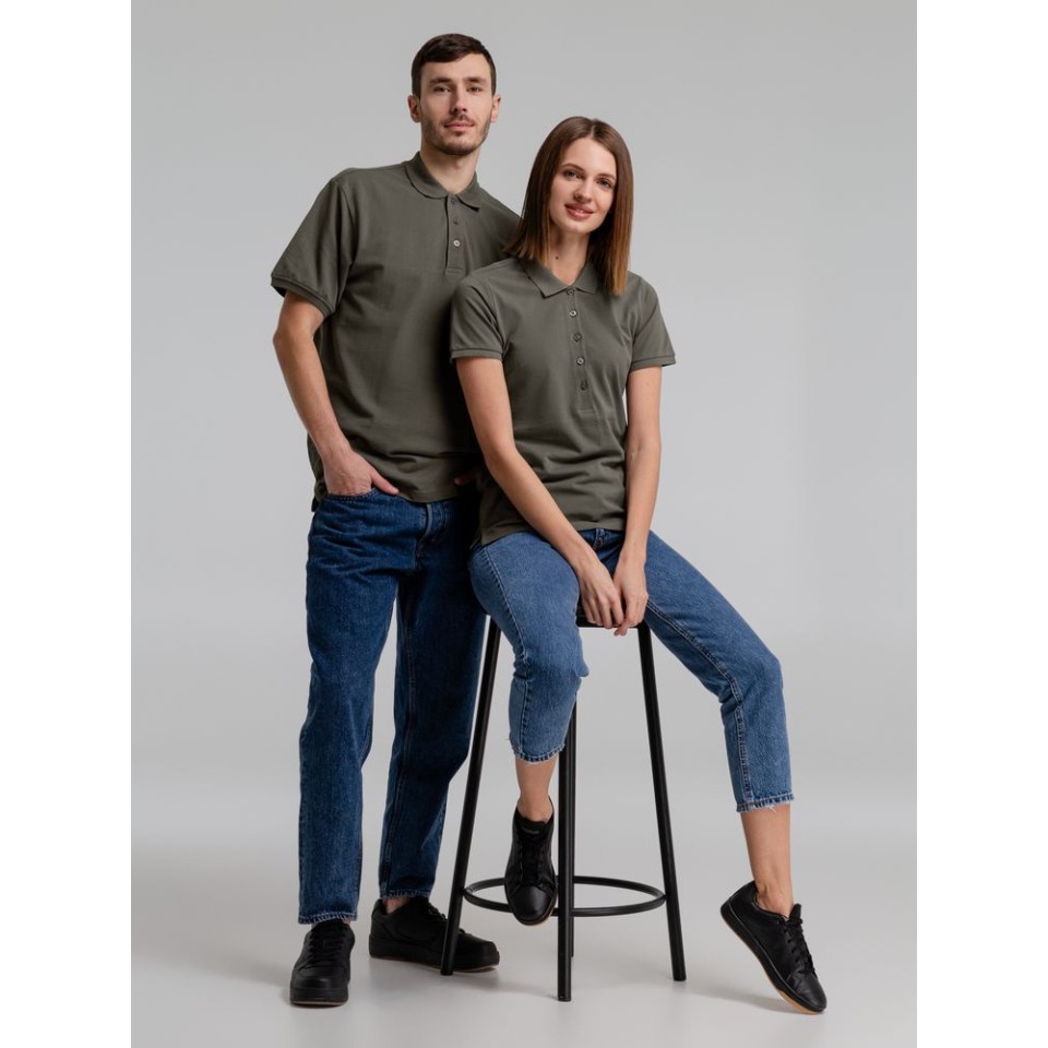 Рубашка поло женская Neptune темно-серая, M