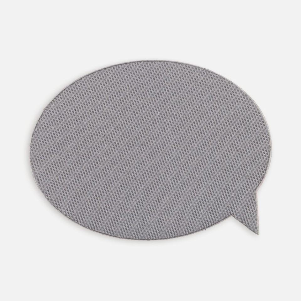 Наклейка тканевая Lunga Bubble, M, серая