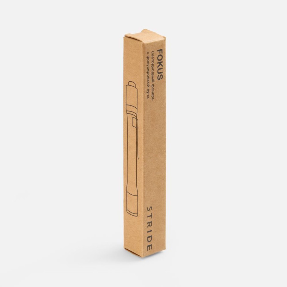 Фонарик с фокусировкой луча Fokus, серо-синий