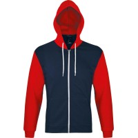 Толстовка на молнии Silver 280 темно-синяя с красным, M