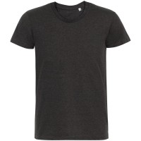 Футболка мужская приталенная Regent Fit черный меланж, XS